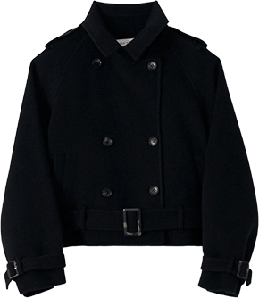 ウールショートトレンチコート