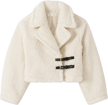 ベルトディテールボアショートコート