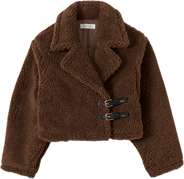 ベルトディテールボアショートコート