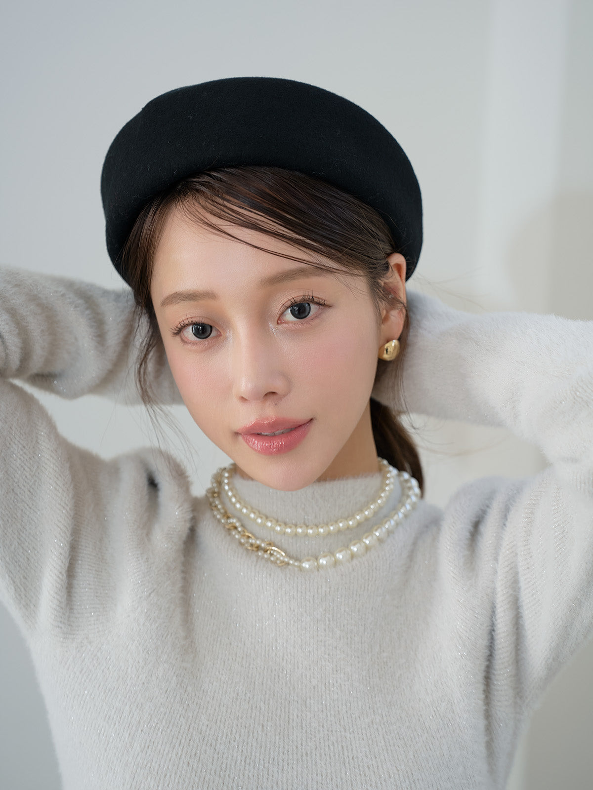 ラメシャギーニットミニワンピース