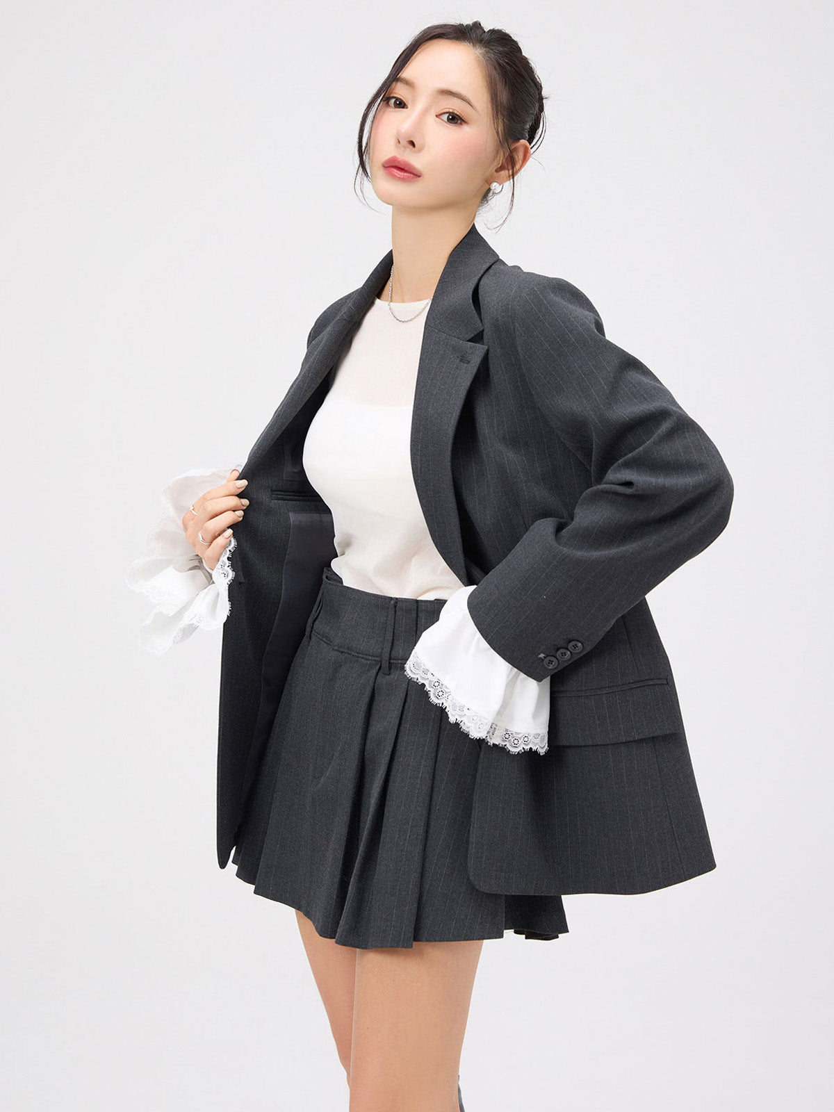 レーストリムカフステーラリングジャケット