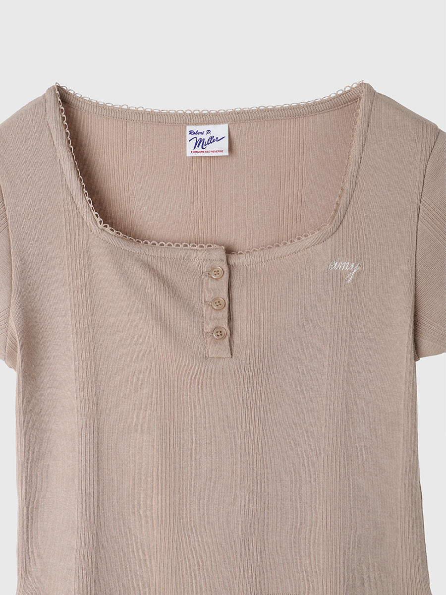 miller×eimy ハーフスリーブコンパクトTシャツ