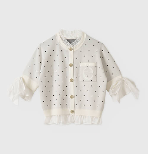 Attached Half Sleeve Cardigan A