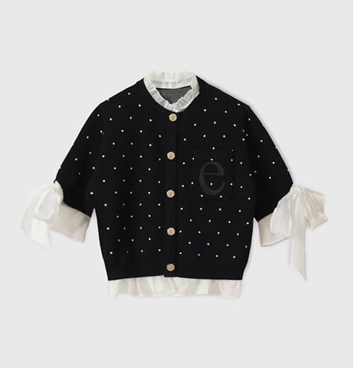 Attached Half Sleeve Cardigan B