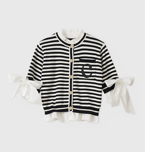 Attached Half Sleeve Cardigan G