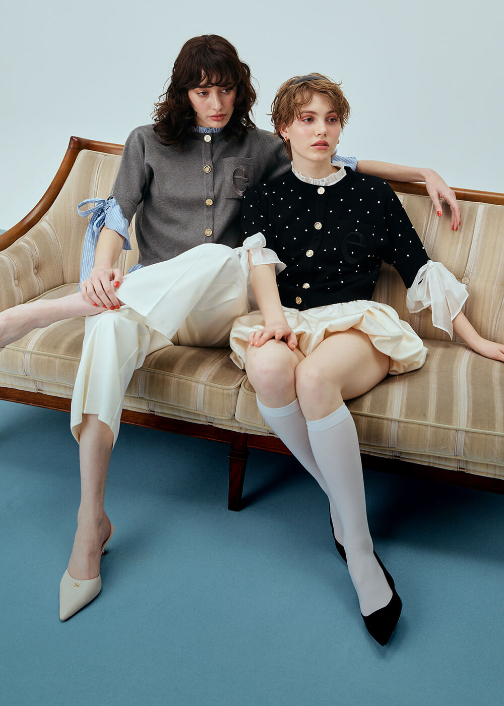 Attached Half Sleeve Cardigan