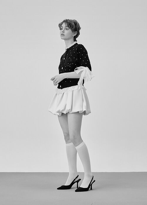 Attached Half Sleeve Cardigan