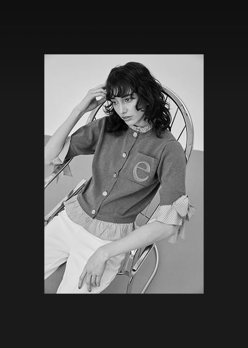 Attached Half Sleeve Cardigan