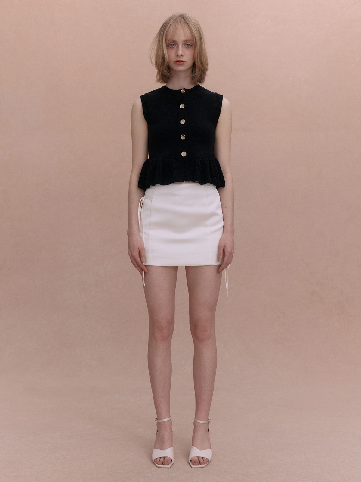 SATIN RIBBON MINI SKIRT