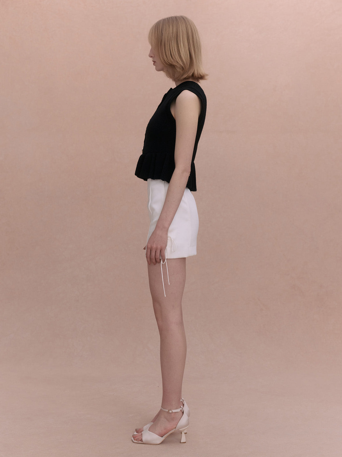SATIN RIBBON MINI SKIRT