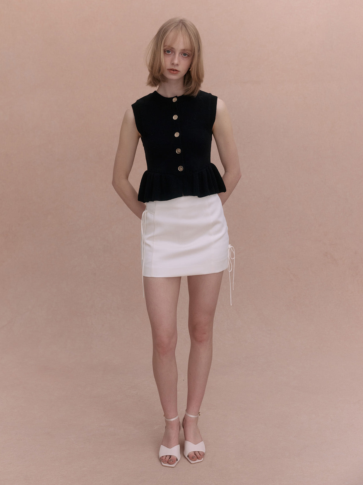 SATIN RIBBON MINI SKIRT
