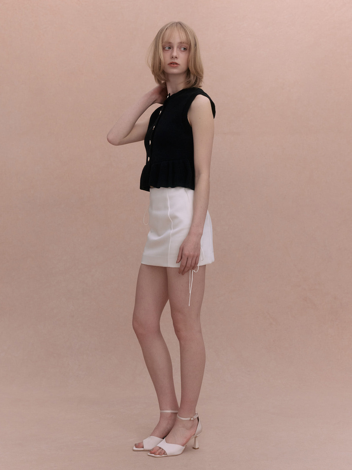 SATIN RIBBON MINI SKIRT