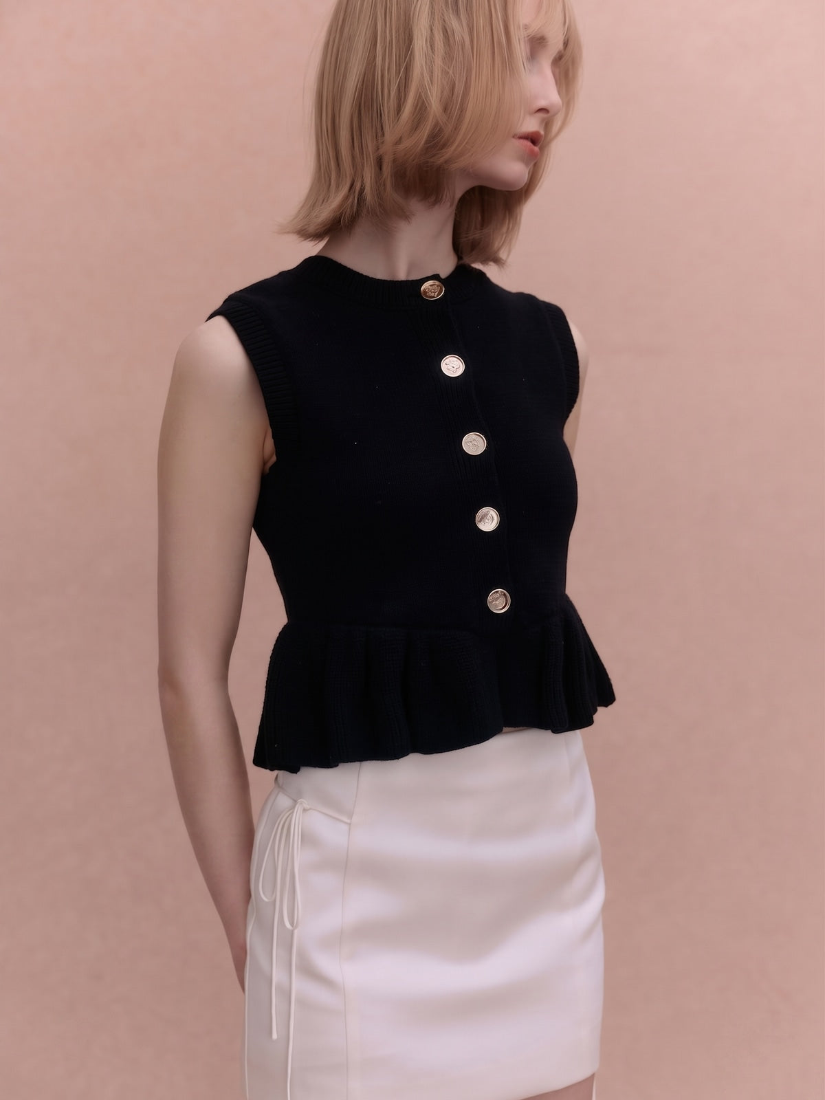 SATIN RIBBON MINI SKIRT
