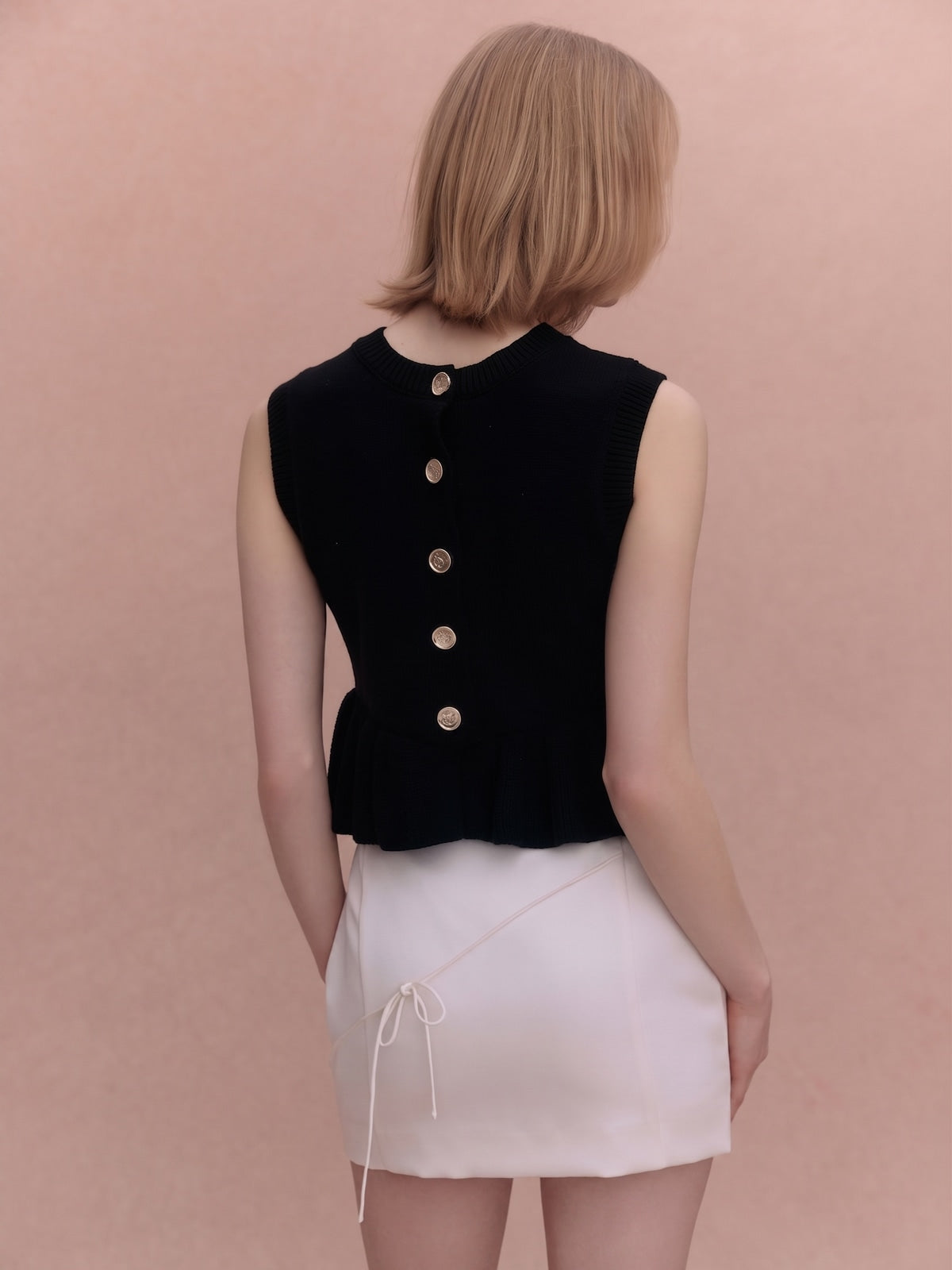SATIN RIBBON MINI SKIRT