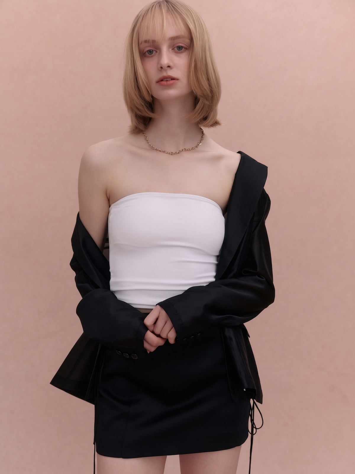 SATIN RIBBON MINI SKIRT
