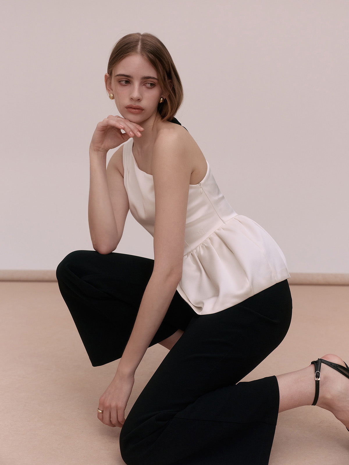 SATIN ONE SHOULDER TOPS