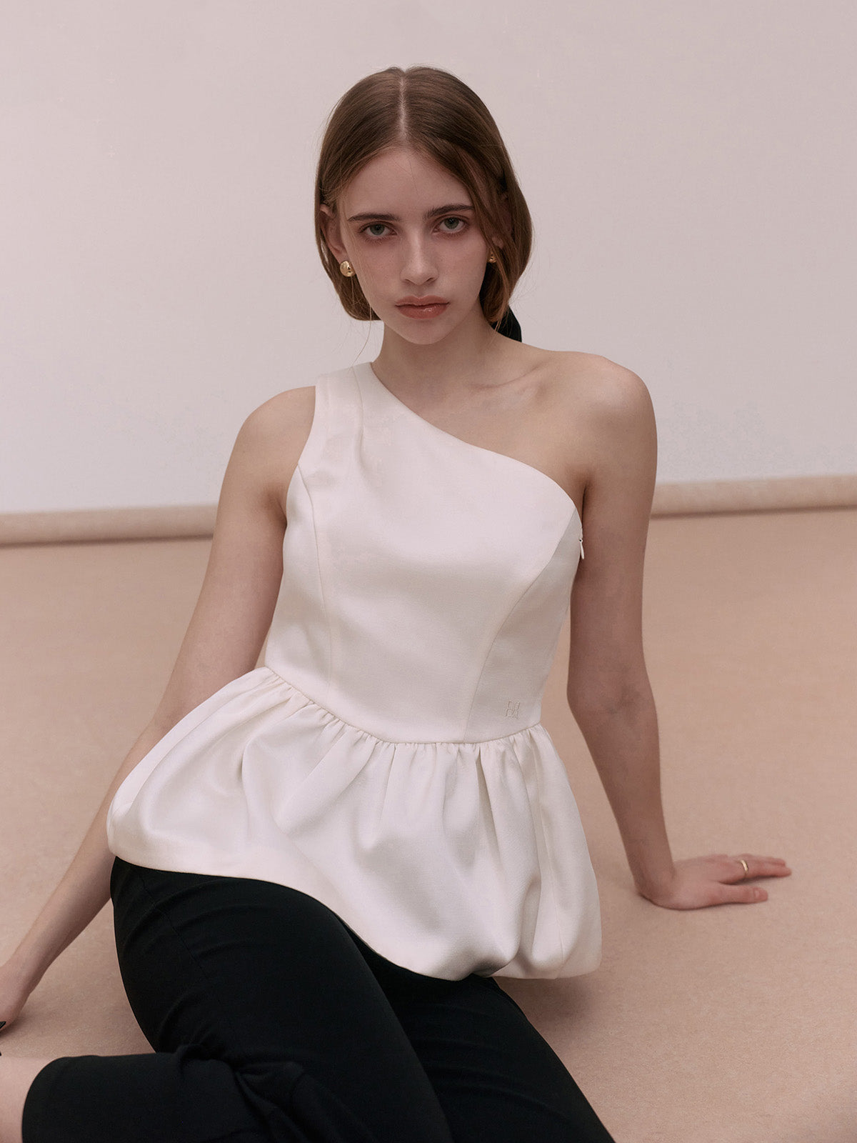 SATIN ONE SHOULDER TOPS