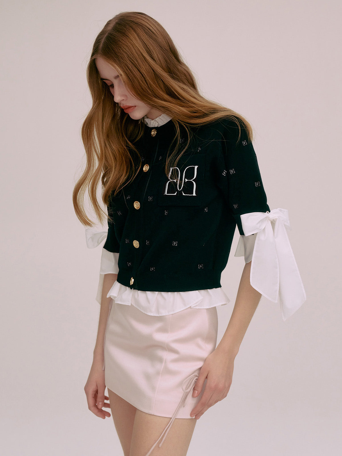 PAPILLON EMBROIDERY ATTACHED CARDIGAN
