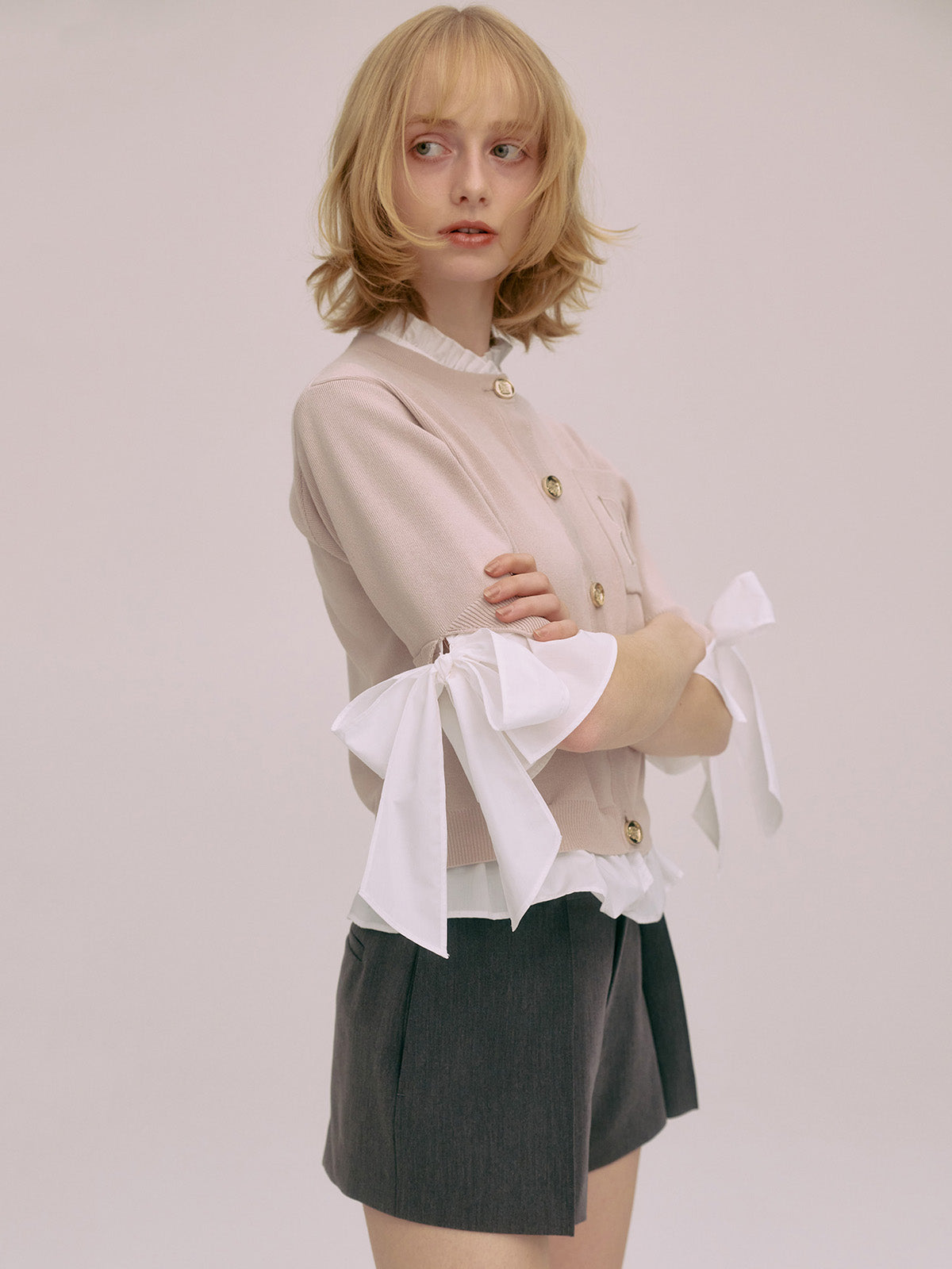 26SSver.】PAPILLON ATTACHED CARDIGAN