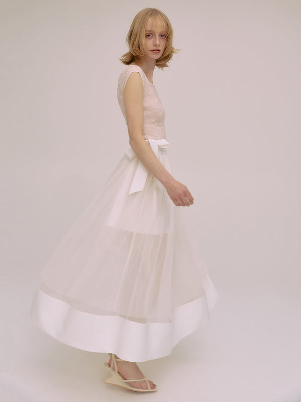 TULLE WRAP RIBBON SKIRT