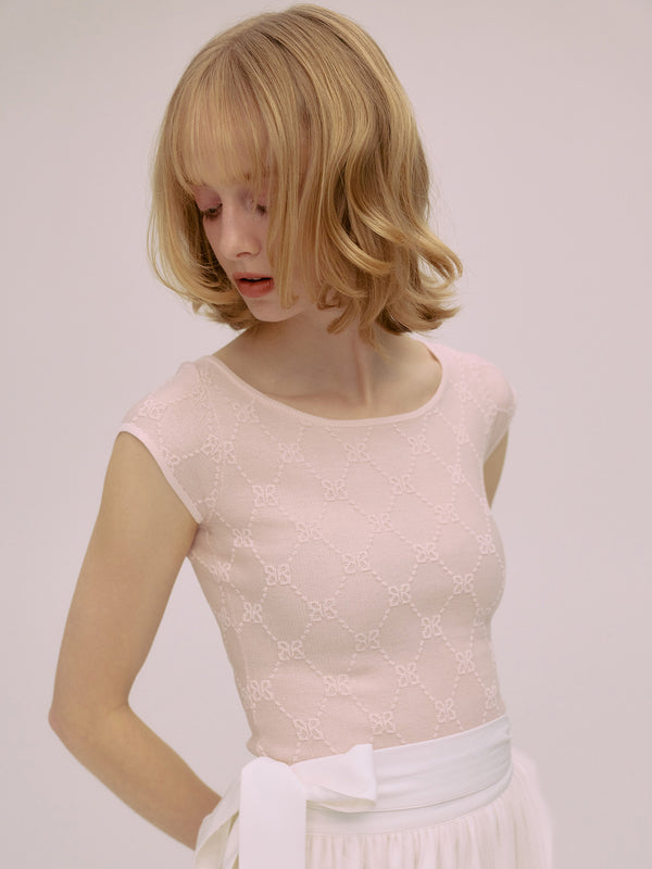 PAPILLONMONOGRAMKNITTOP