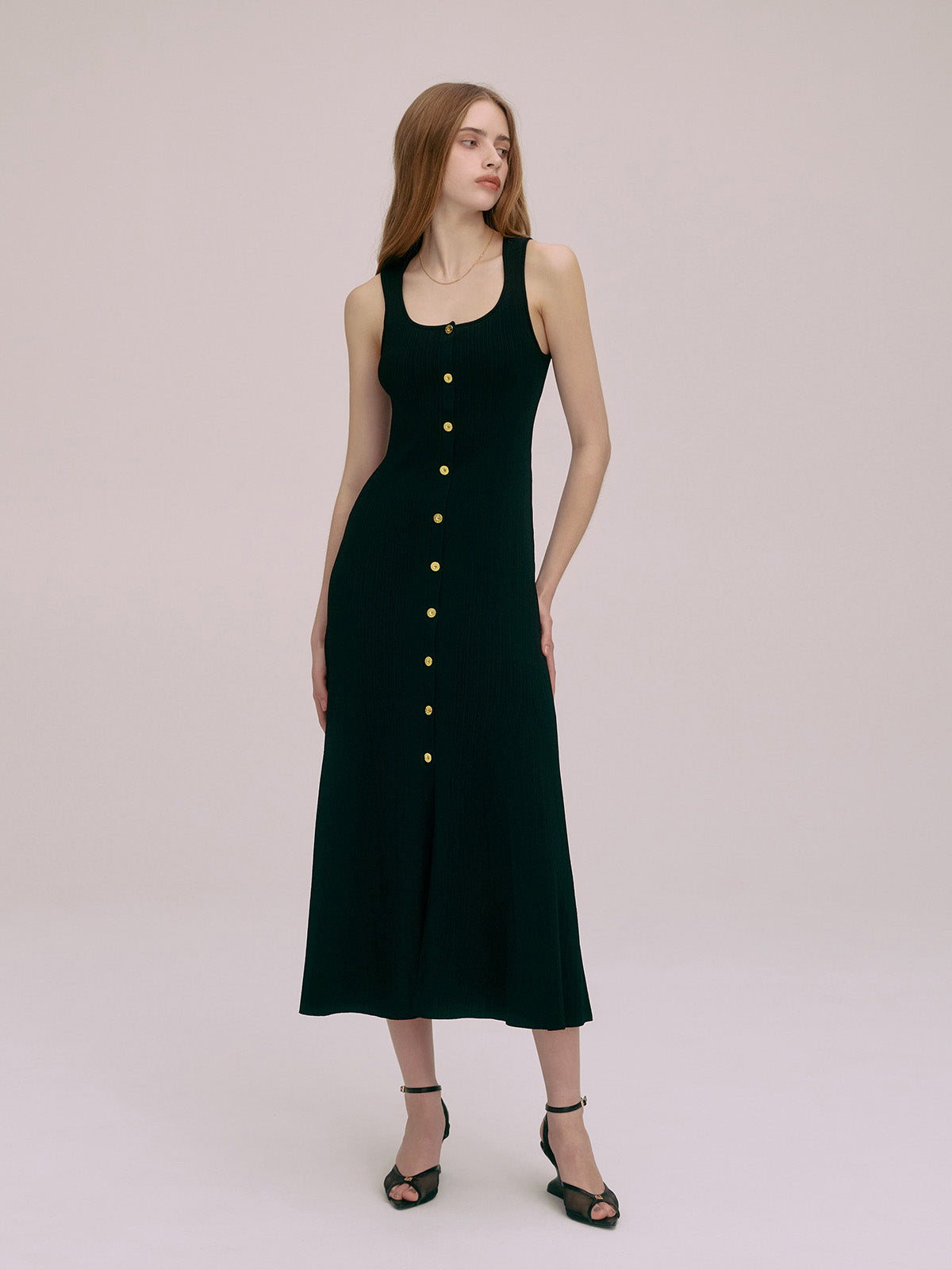 ASSIETTE BUTTON KNIT DRESS