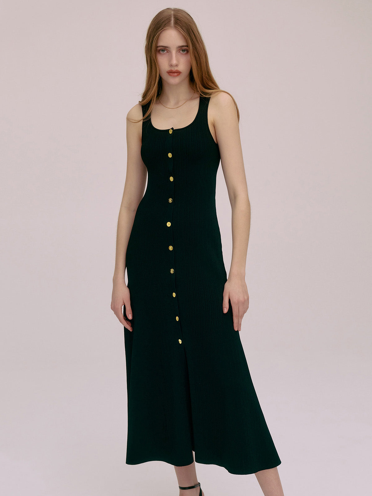ASSIETTE BUTTON KNIT DRESS