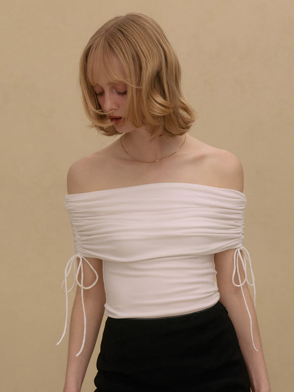 PEACH OFFSHOULDER TOPS
