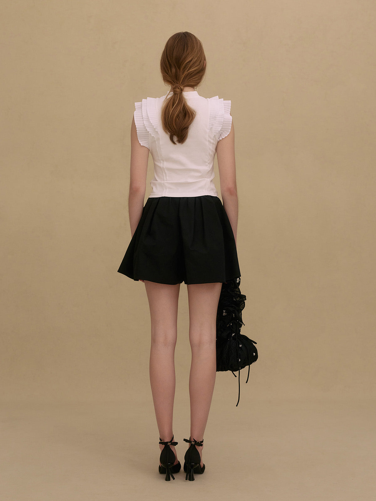 PLEATED COMBINATION TOPS