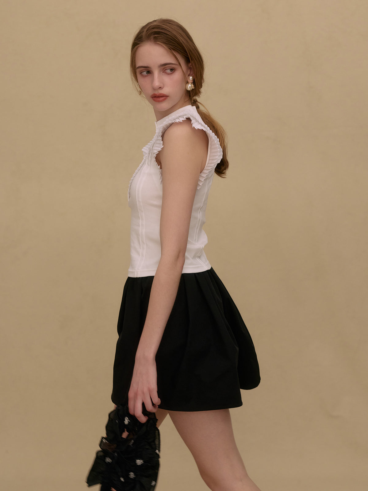 PLEATED COMBINATION TOPS