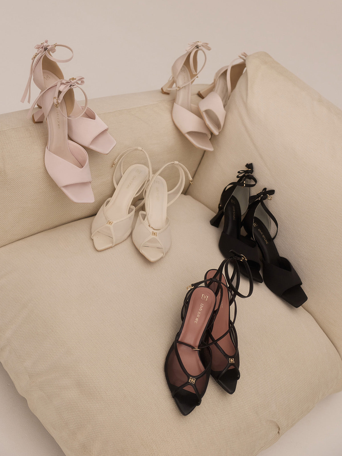 PAPILLON RIBBON SANDALS