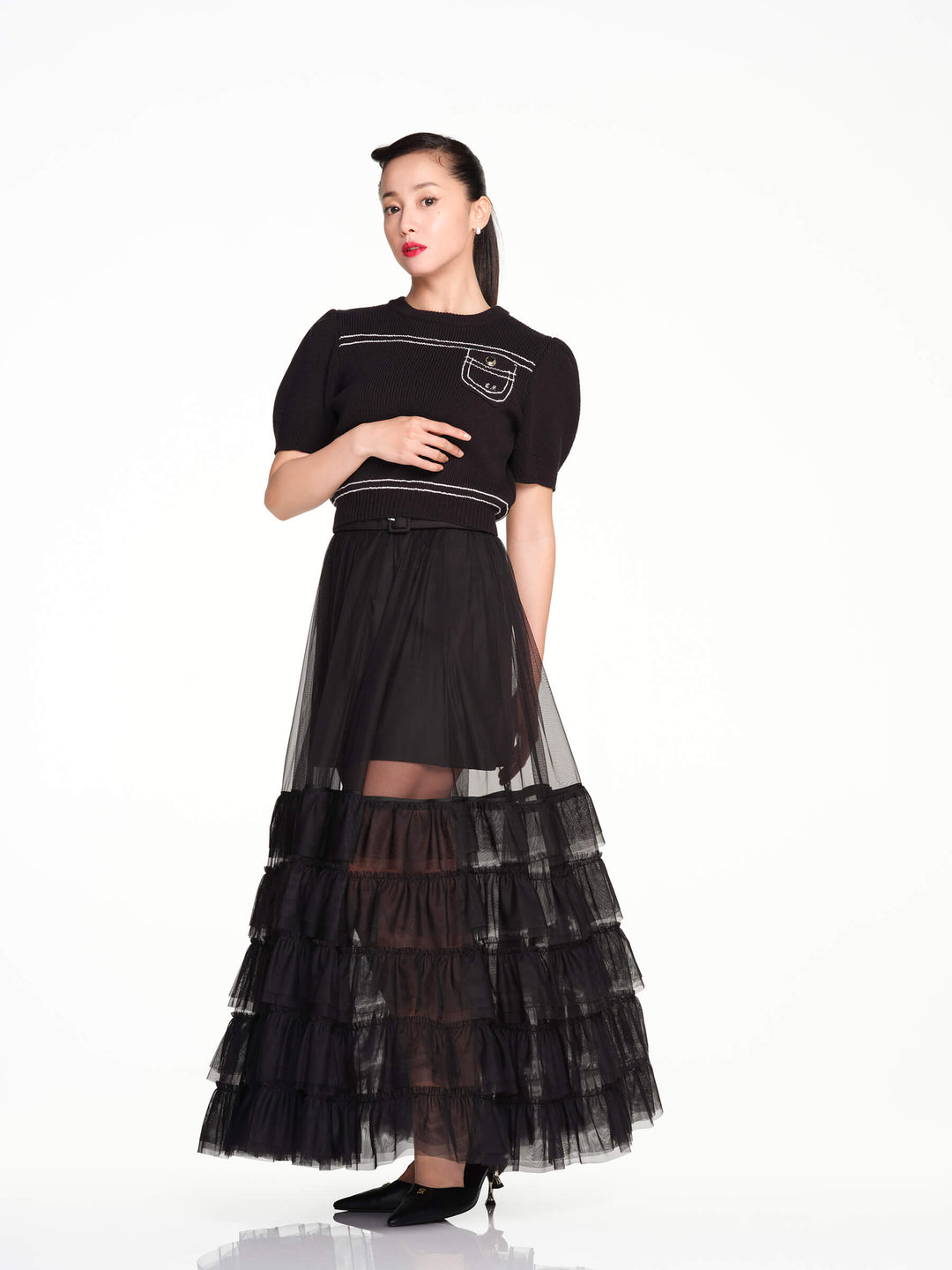 LOOK 007 E.M ATELIER.KNIT TOPS 沢尻エリカ