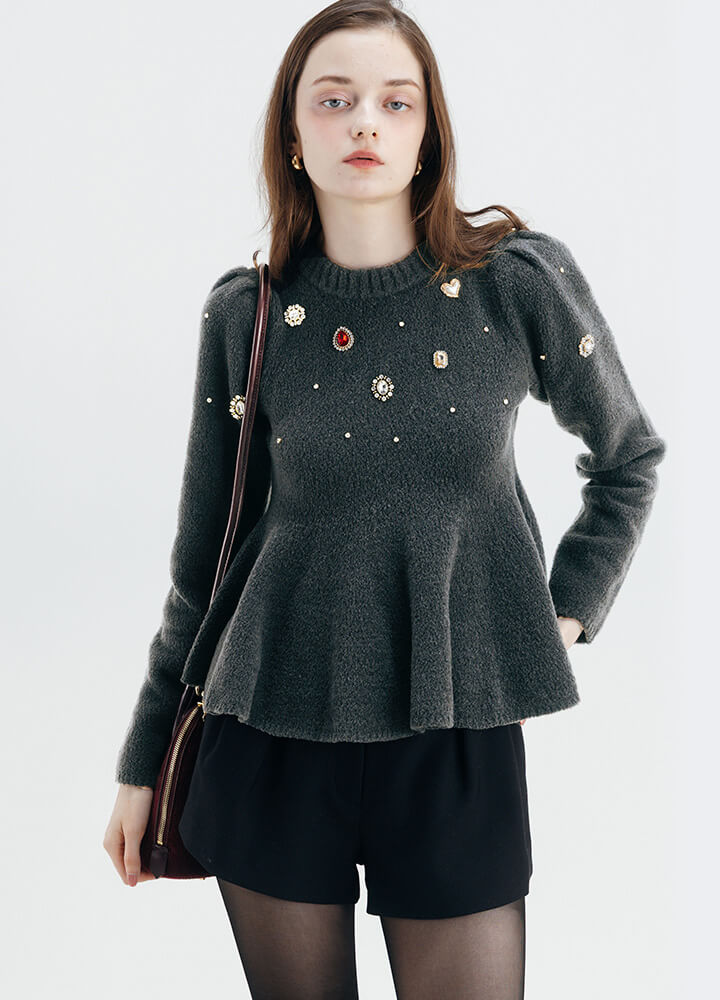 BIJOU KNIT TOPS 着用イメージ
