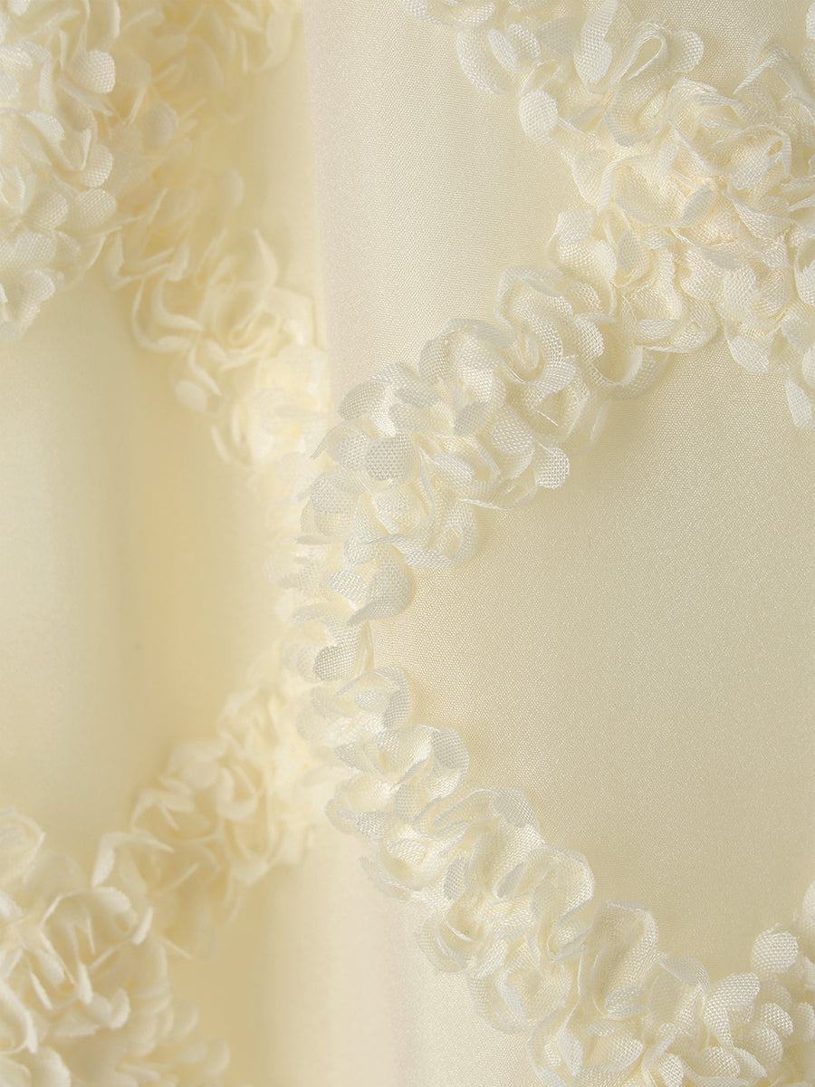 チェック刺繍ワンピース