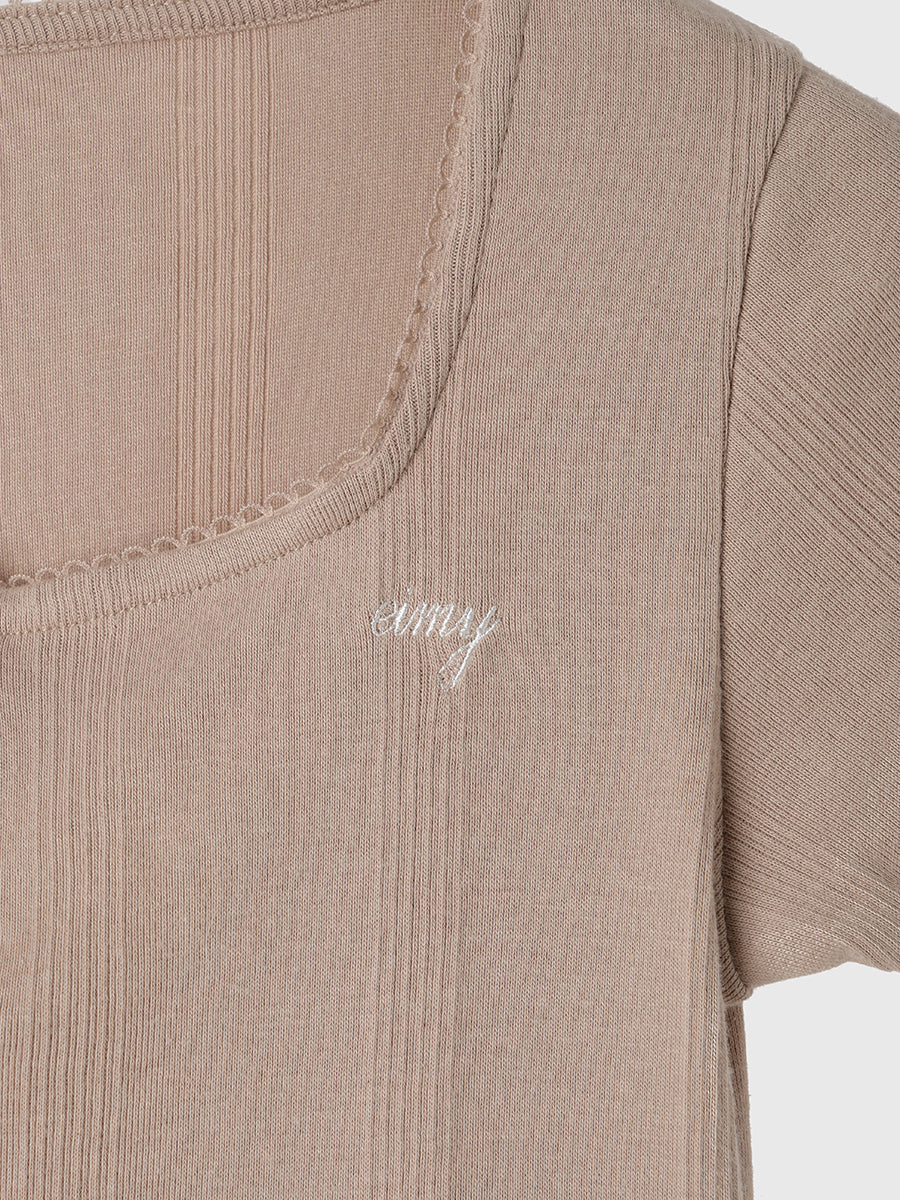 miller×eimy ハーフスリーブコンパクトTシャツ