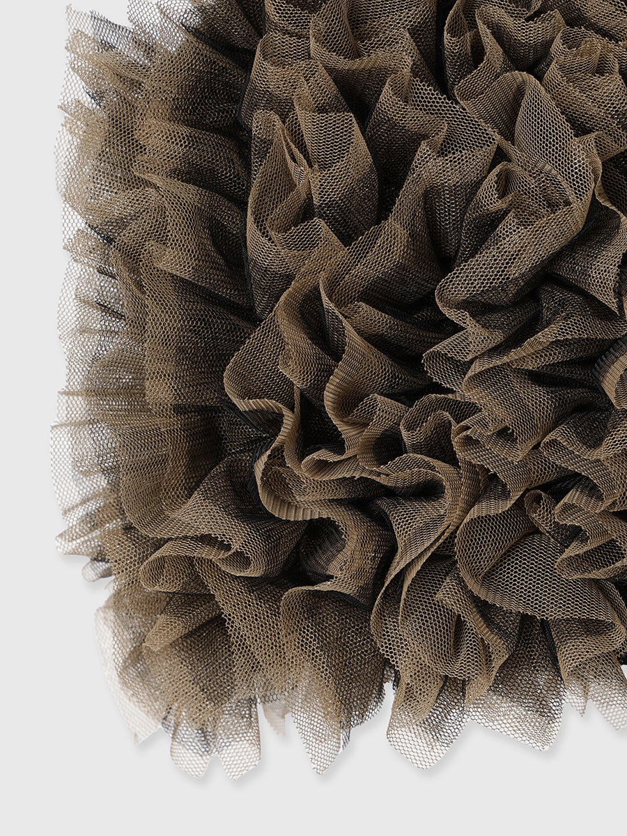 チュールフリルベアトップ