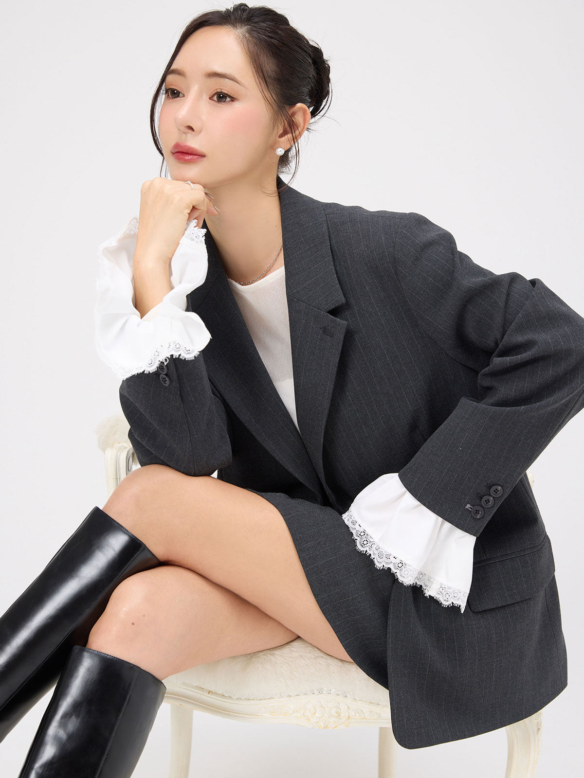 レーストリムカフステーラリングジャケット