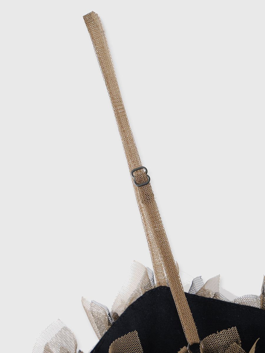 チュールフリルベアトップ