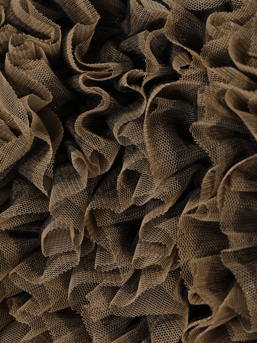 チュールフリルベアトップ