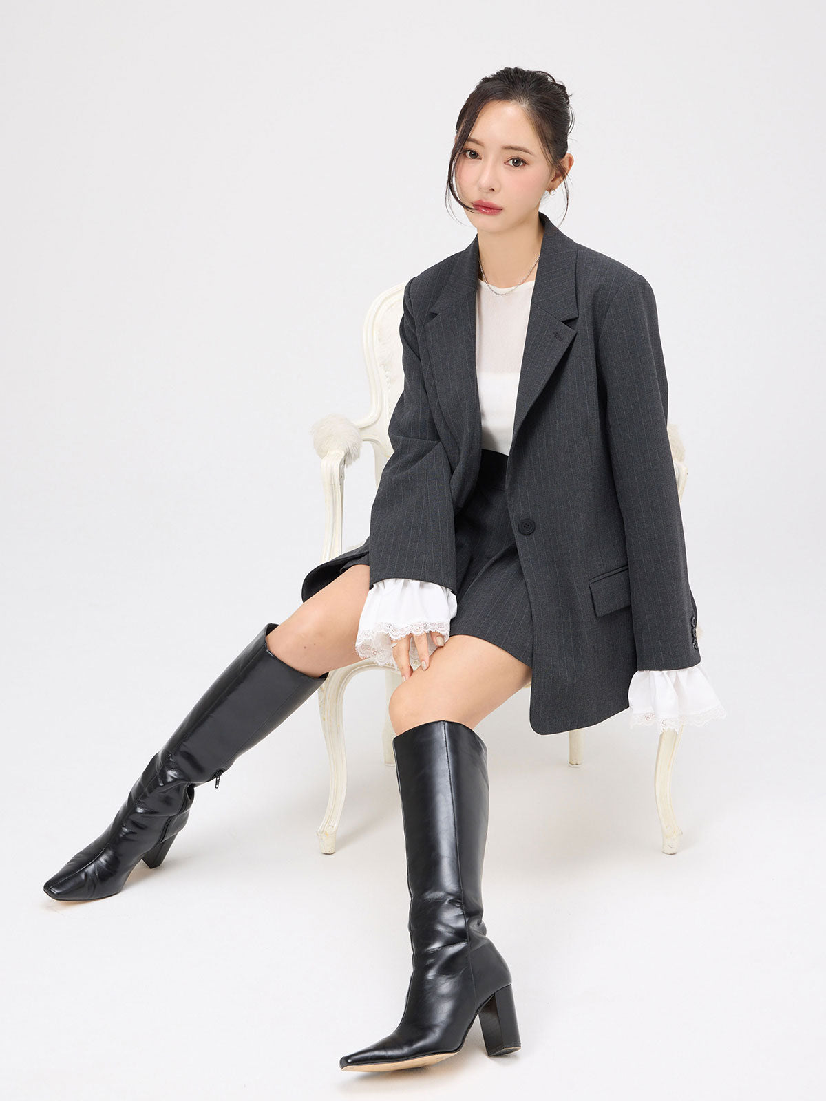 レーストリムカフステーラリングジャケット