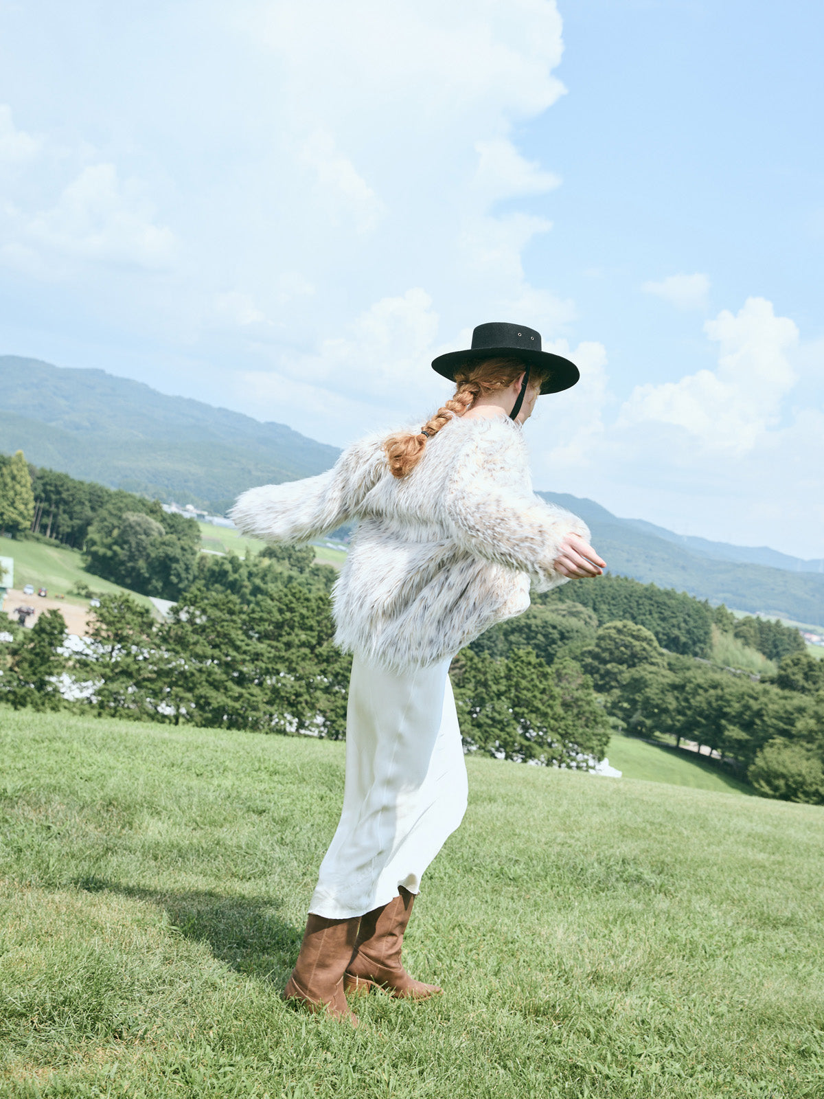 eimy ファー ジャケット リボン アイボリー エイミーイストワール EIMY ISTOIRE French poodle fur リボン