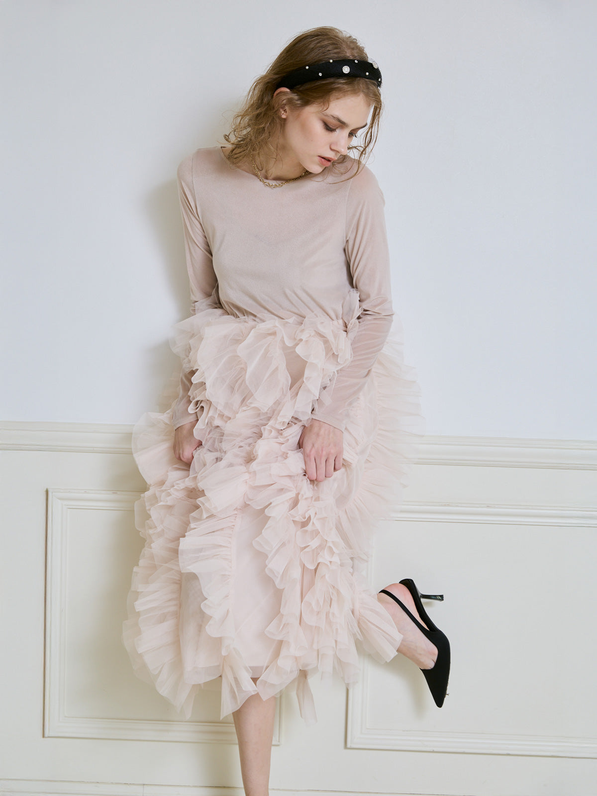 極美品 エイミーイストワール ニットワンピース 花柄 レース 白 タグ付 激かわ EIMY ISTOIRE エイミーイストワール eimy istoire リトルフラワー