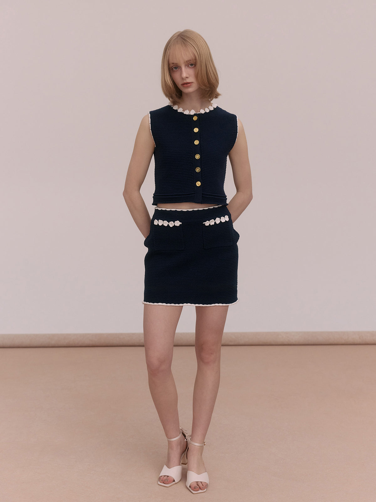みゆきっち　ベージュ Triacetate Polyester Tunic - beige - Mame Kurogouchi