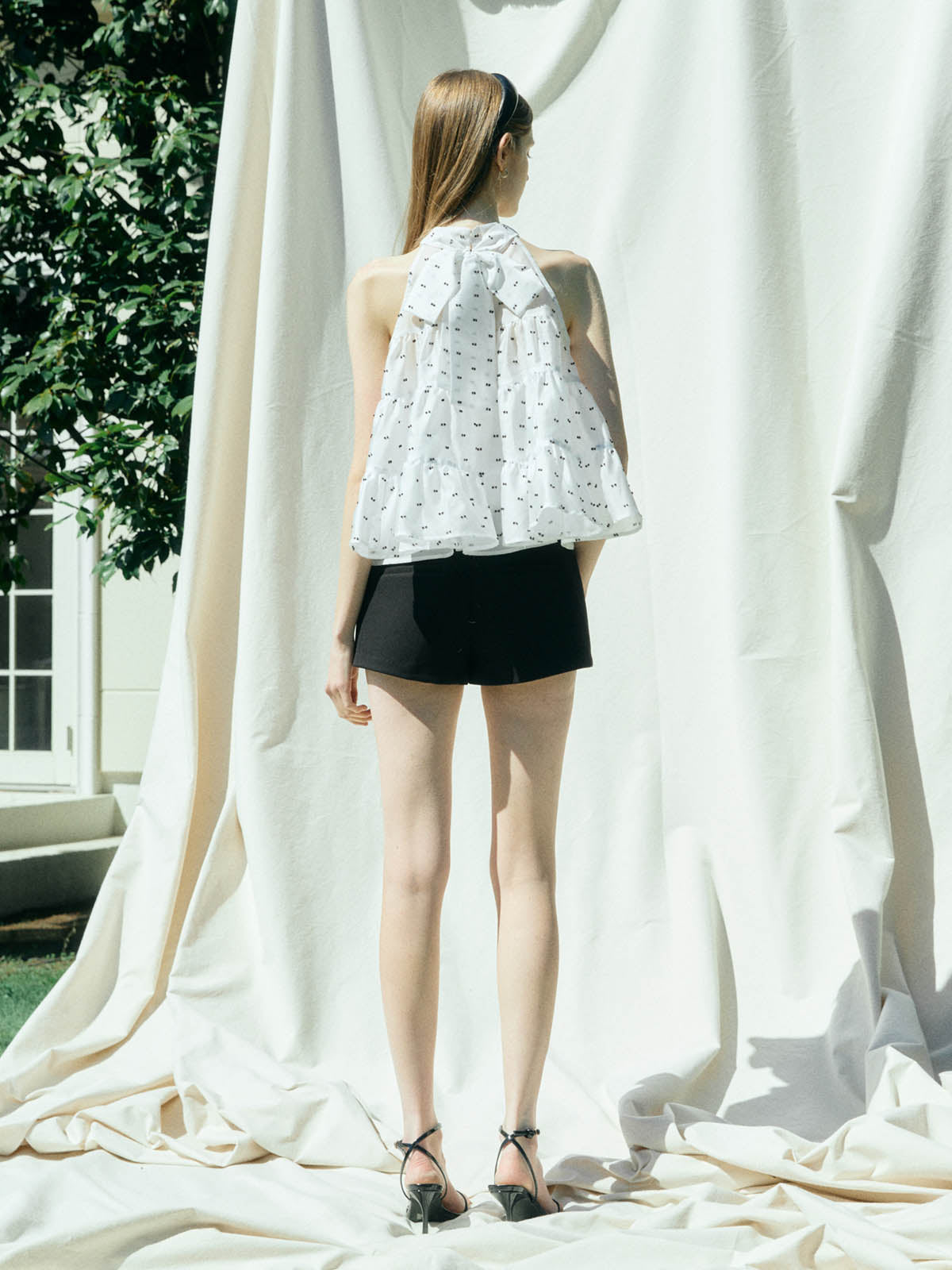 CAMILLE DOT JACQUARD TOP
