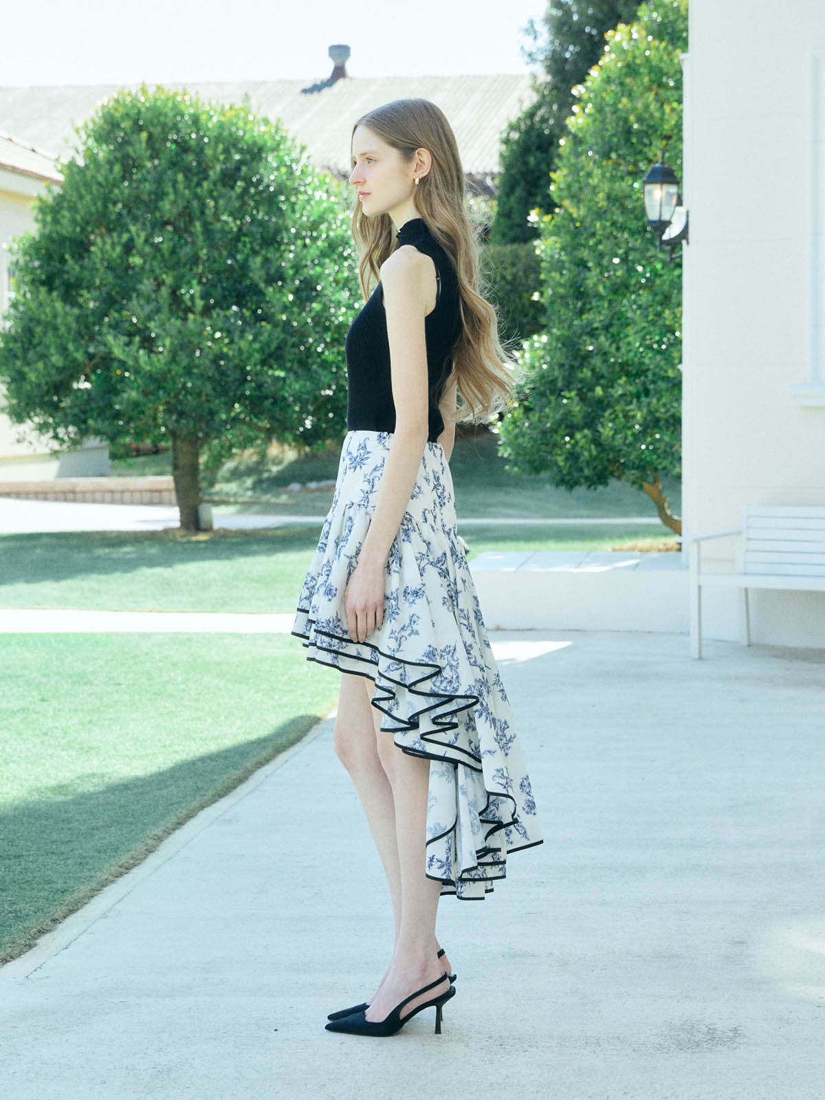 スカート EIMY ISTOIRE BACK LONG JOUY SKIRT BACK LONG JOUY SKIRT