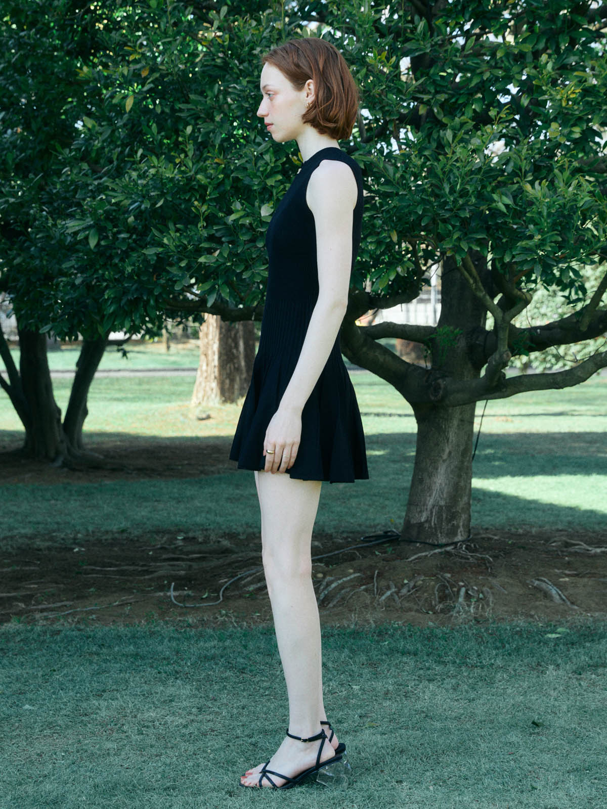 FLARE KNIT MINI DRESS