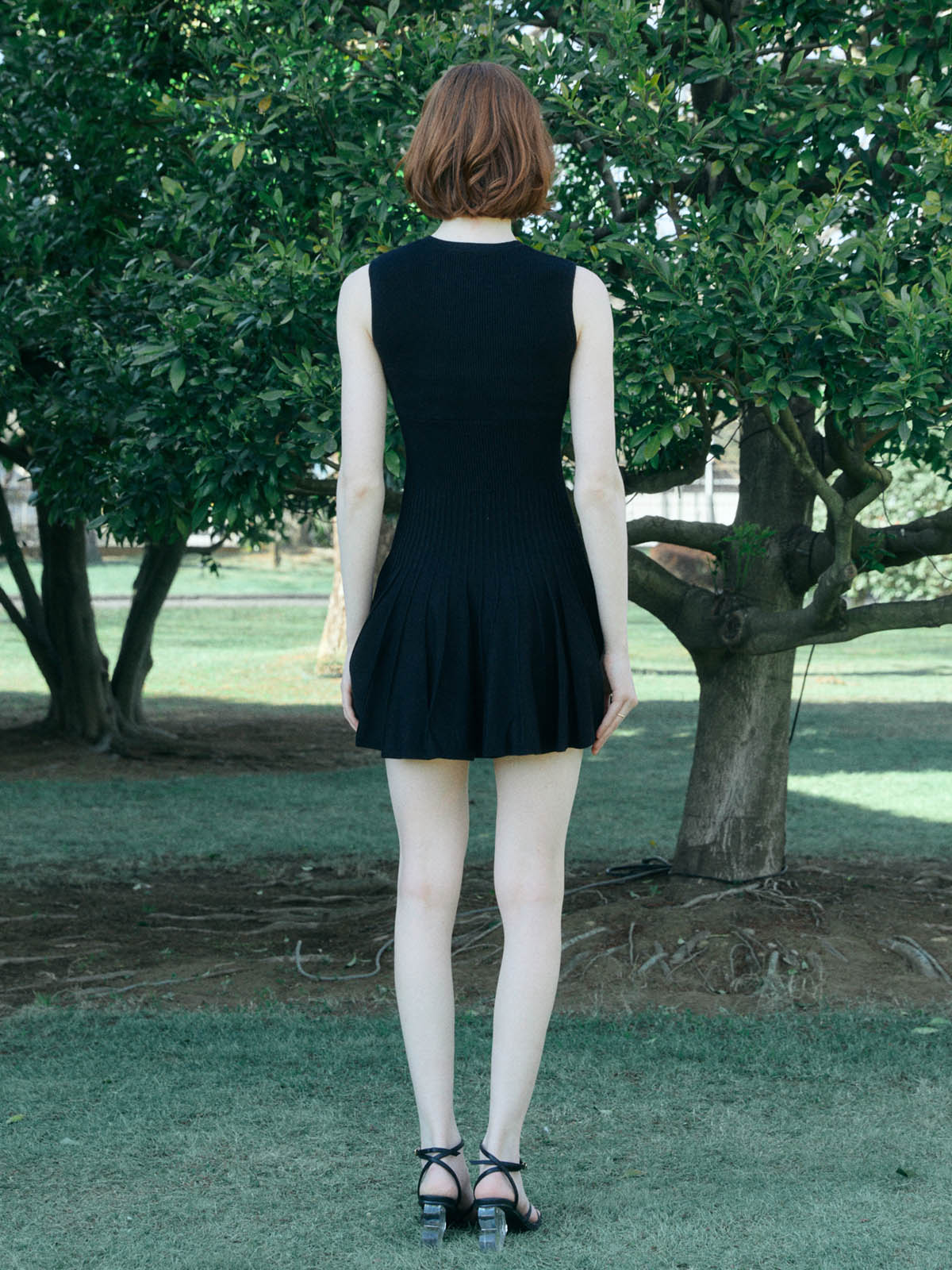 FLARE KNIT MINI DRESS