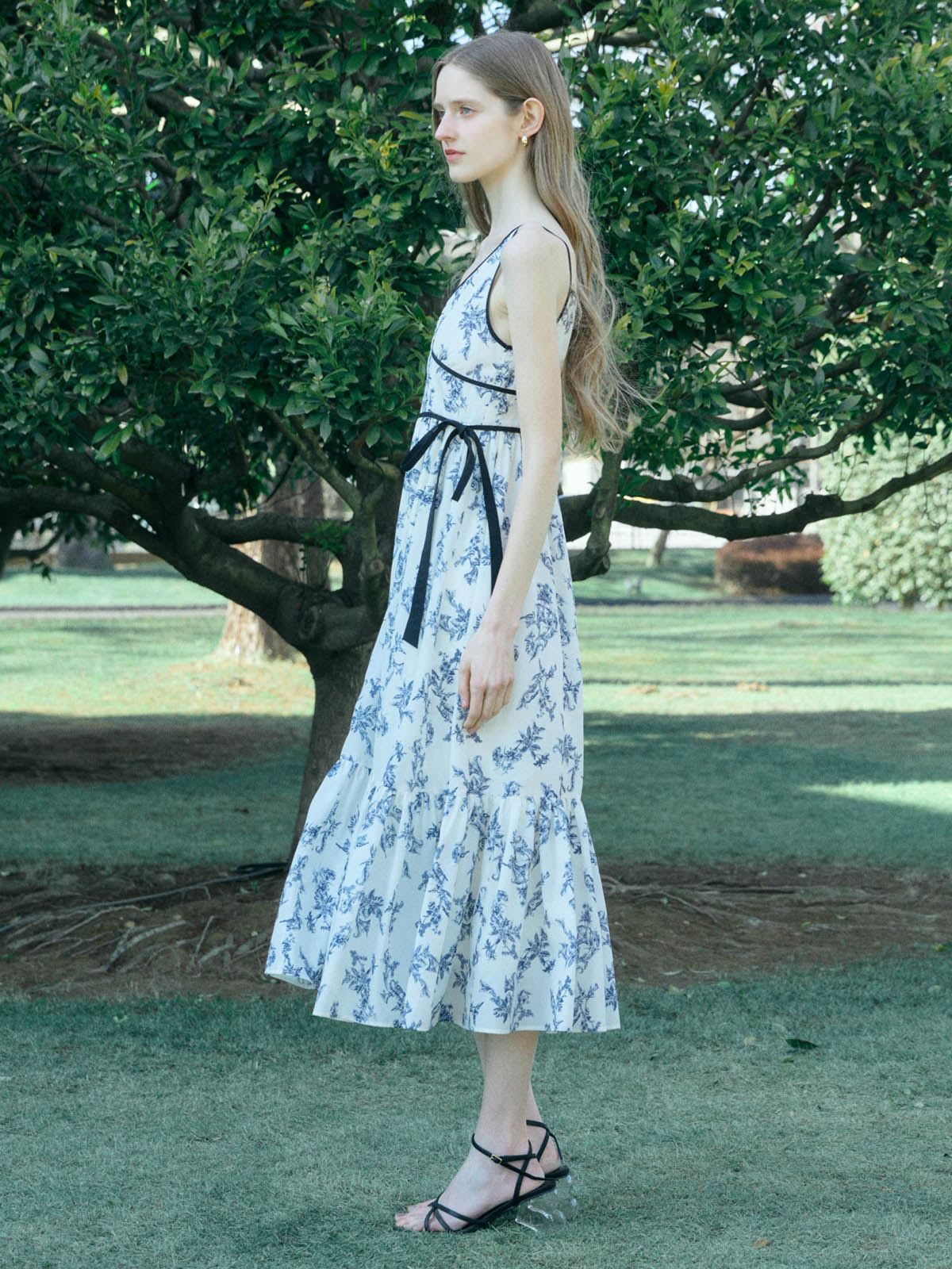 ワンピース SIDE RIBBON JOUY DRESS SIDE RIBBON JOUY DRESS