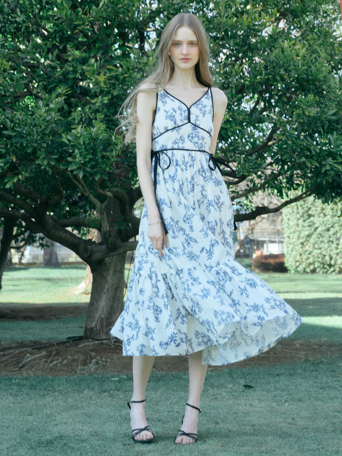 ワンピース SIDE RIBBON JOUY DRESS SIDE RIBBON JOUY DRESS
