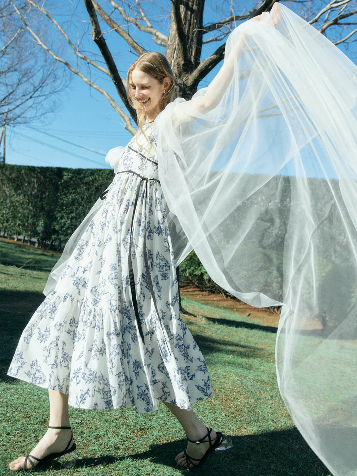 ワンピース SIDE RIBBON JOUY DRESS SIDE RIBBON JOUY DRESS